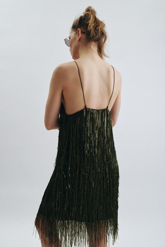 Robe à franges à sequins ZW Collection
