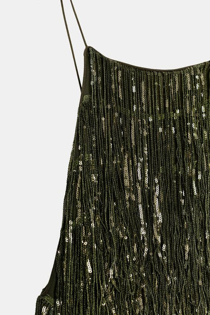 Robe à franges à sequins ZW Collection