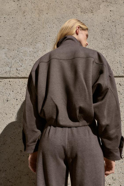 Veste bomber à col montant