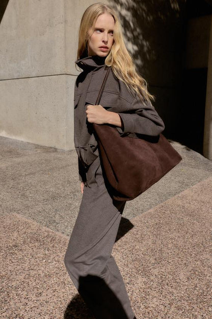Veste bomber à col montant