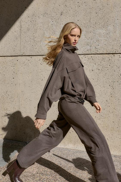 Veste bomber à col montant