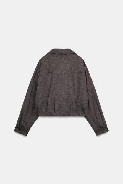 Veste bomber à col montant