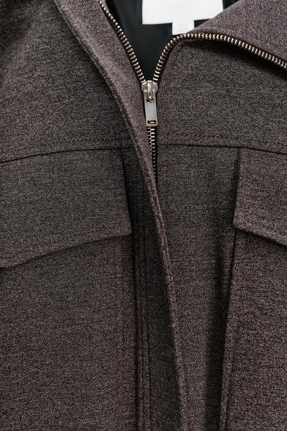 Veste bomber à col montant