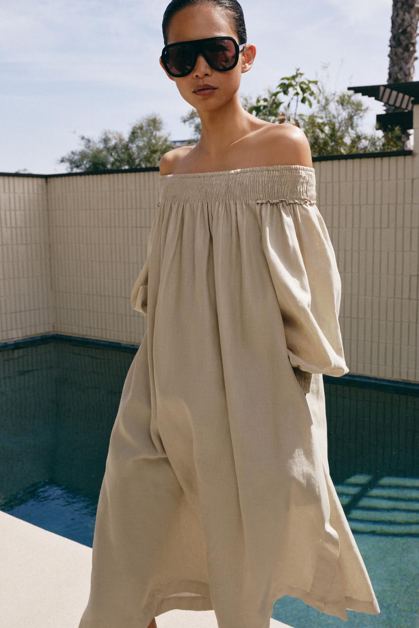 Robe midi en lin ZW Collection