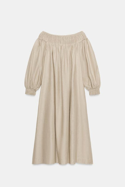 Robe midi en lin ZW Collection