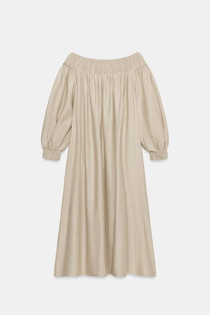 Robe midi en lin ZW Collection