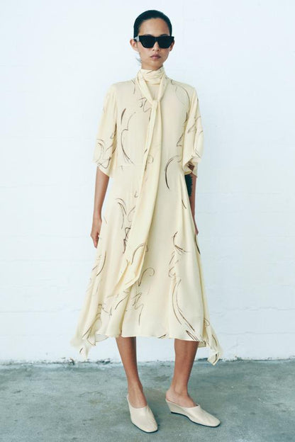 Robe imprimée liens à nouer ZW Collection