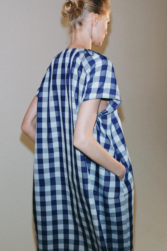 Robe à carreaux liens à nouer ZW Collection