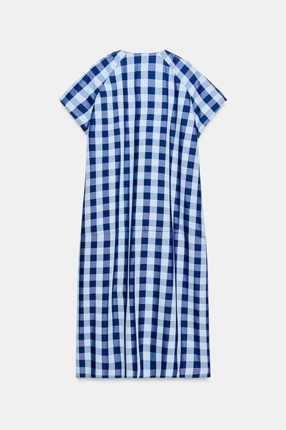 Robe à carreaux liens à nouer ZW Collection