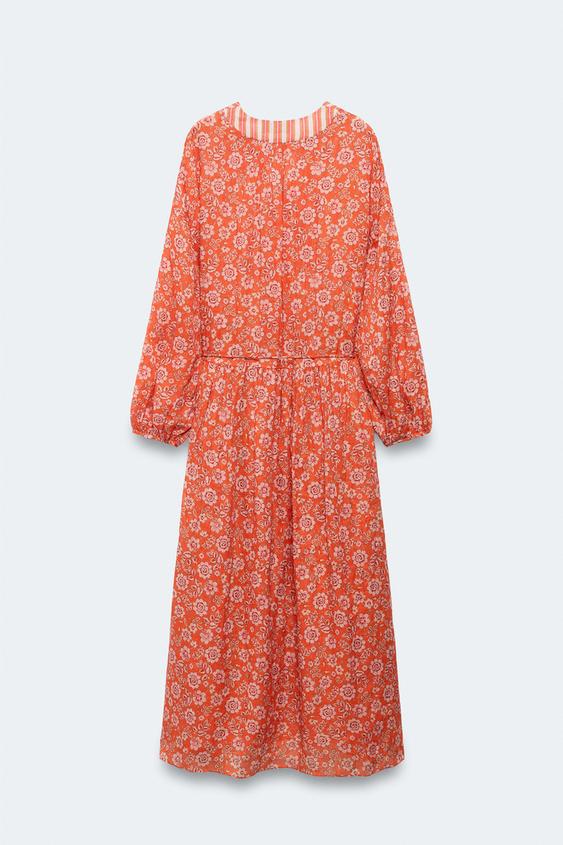 Robe caftan en ramie à fleurs Édition limitée