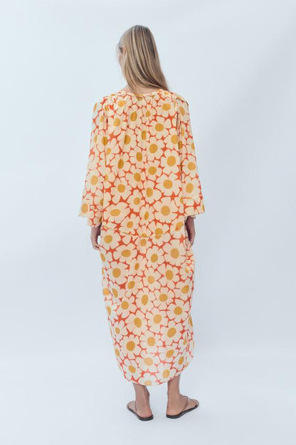 Robe caftan à fleurs Édition limitée