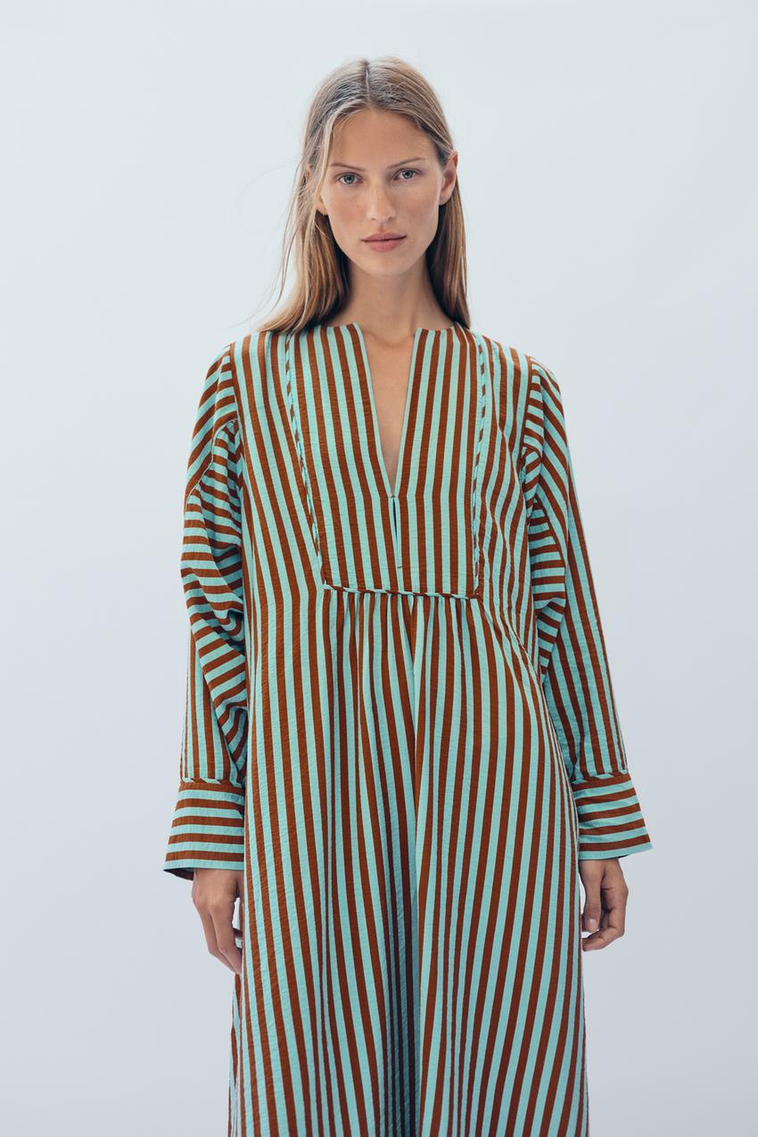 Robe caftan à rayures Édition limitée