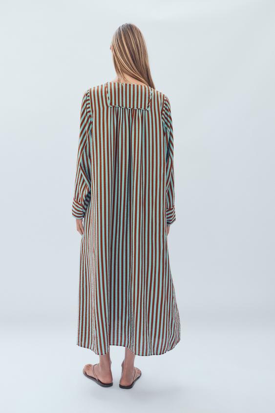 Robe caftan à rayures Édition limitée
