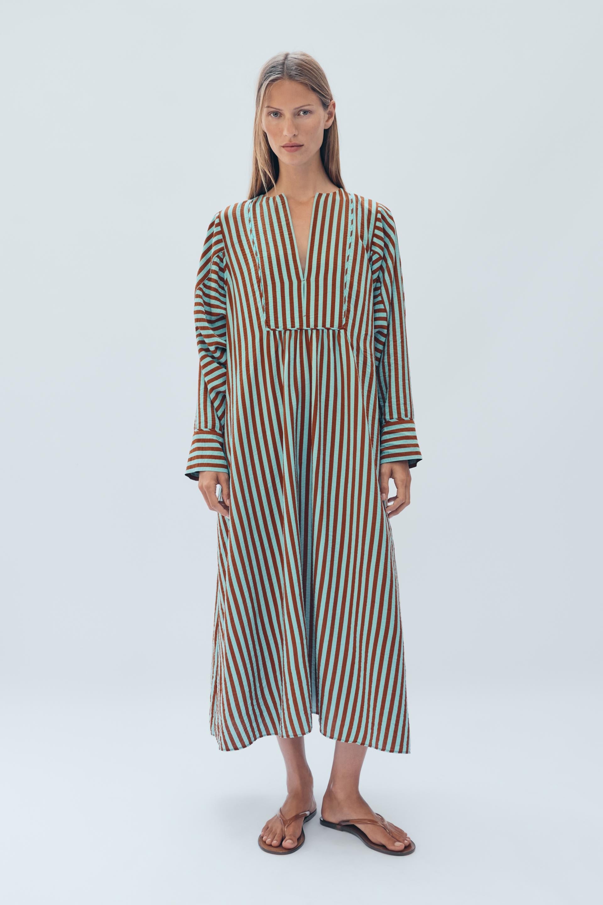 Robe caftan à rayures Édition limitée