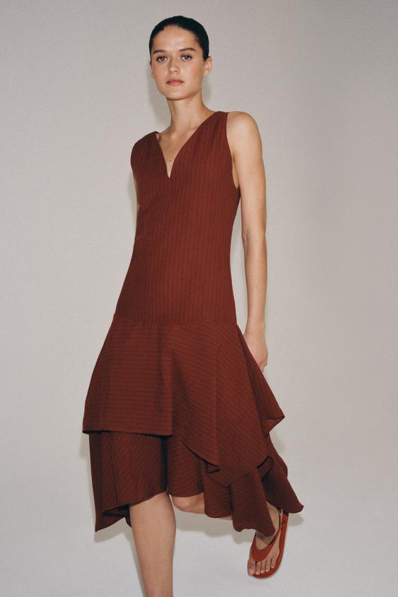 Robe asymétrique à rayures ZW Collection