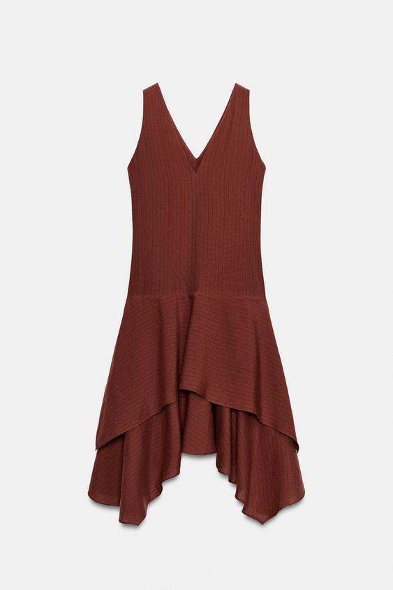 Robe asymétrique à rayures ZW Collection