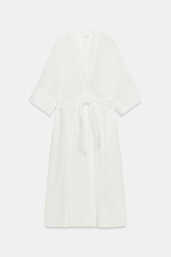 Robe midi avec ceinture ZW Collection