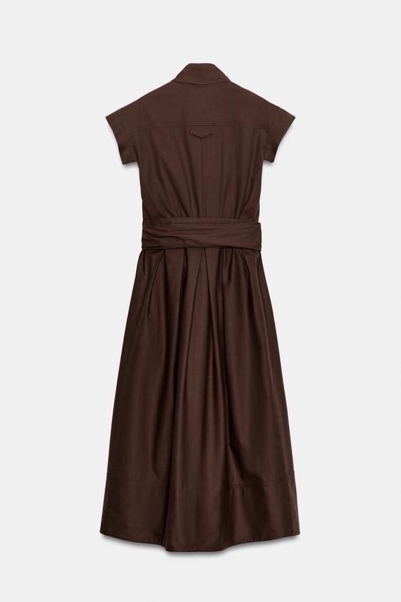 Robe en popeline à plis ZW Collection