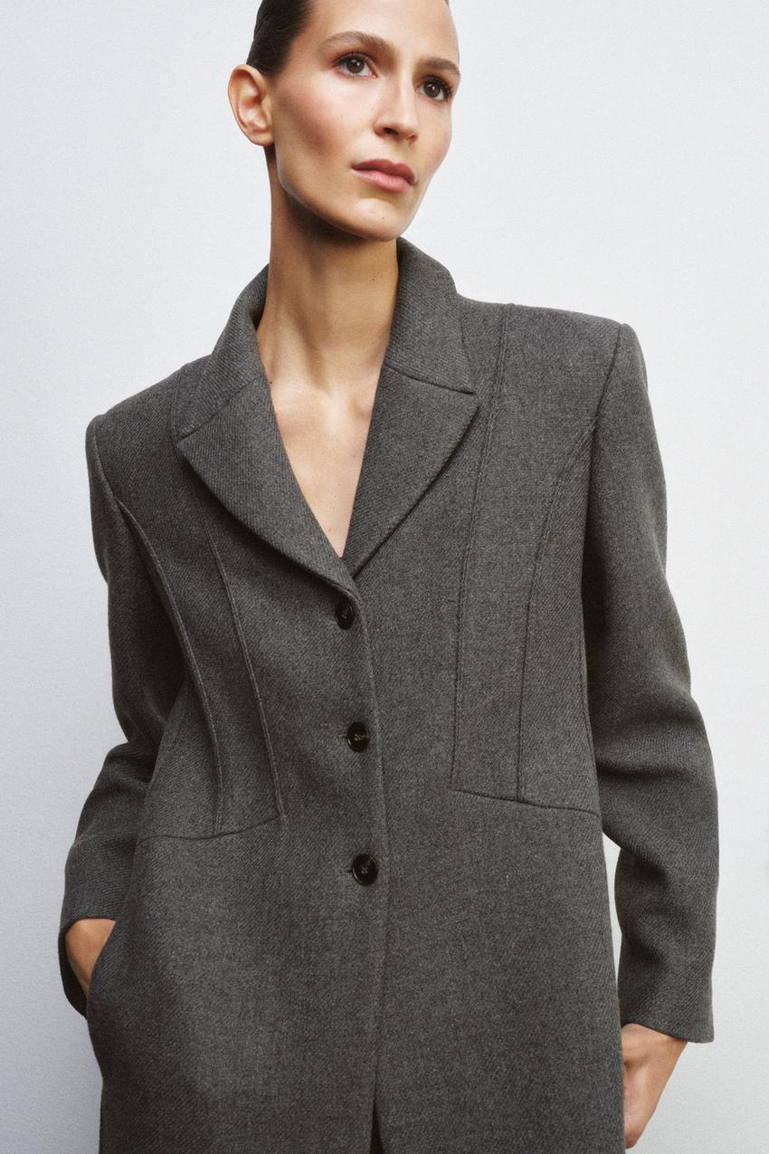Manteau cintré en laine manteco ZW Collection Édition limitée