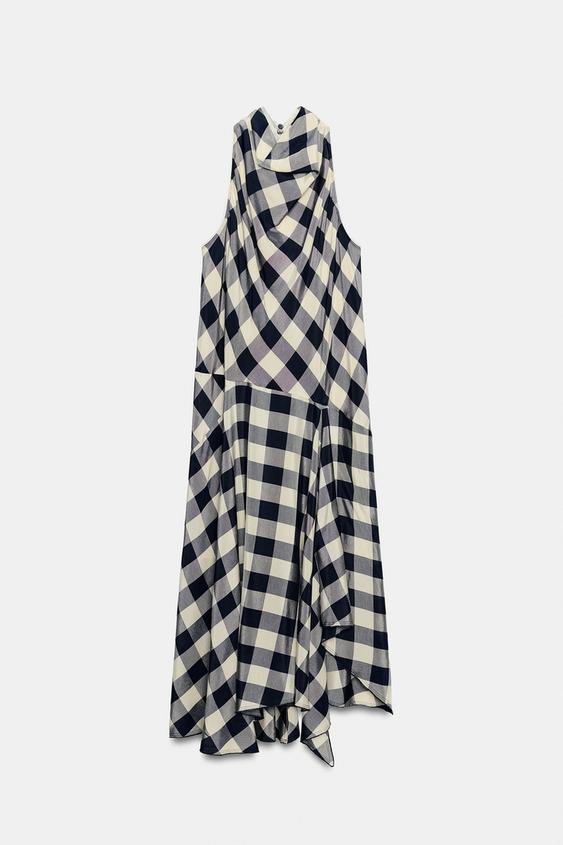 Robe dos-nu à carreaux ZW Collection