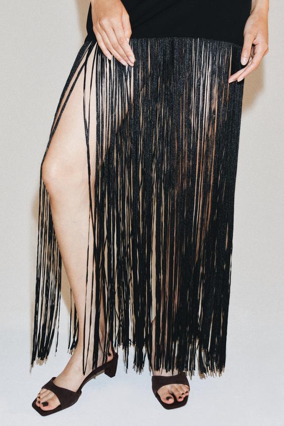 Robe dos-nu à franges ZW Collection