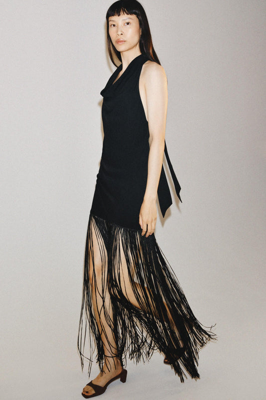 Robe dos-nu à franges ZW Collection