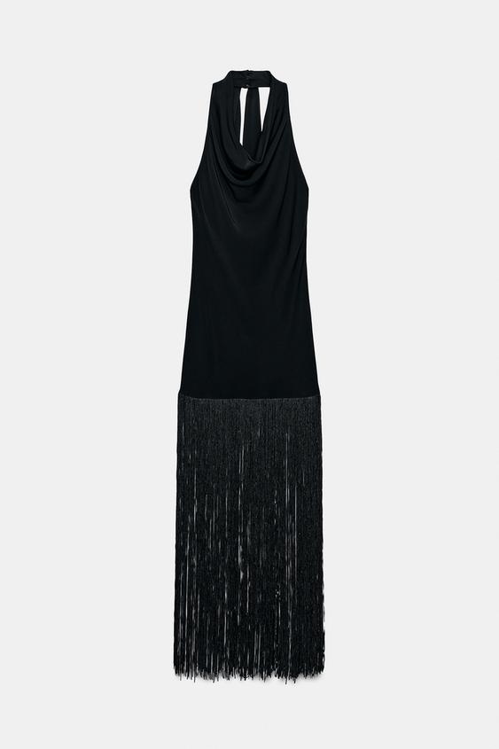 Robe dos-nu à franges ZW Collection