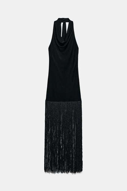 Robe dos-nu à franges ZW Collection