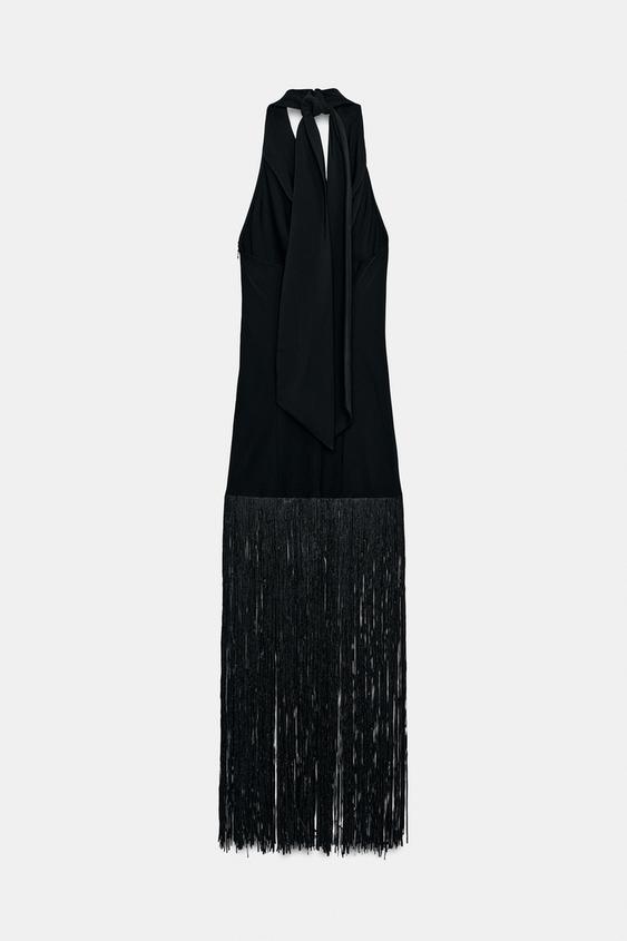 Robe dos-nu à franges ZW Collection