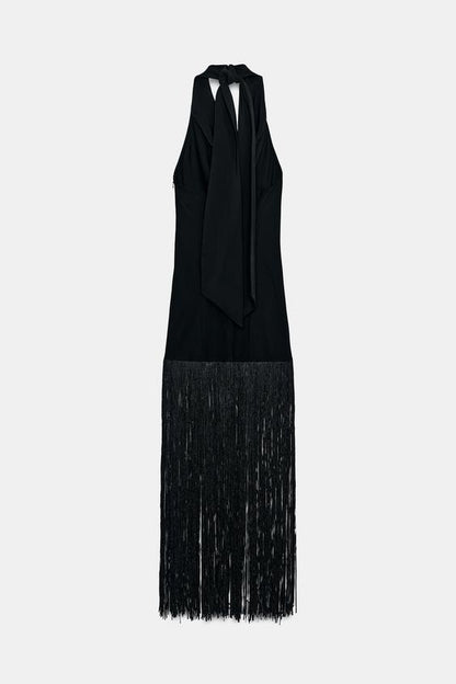 Robe dos-nu à franges ZW Collection
