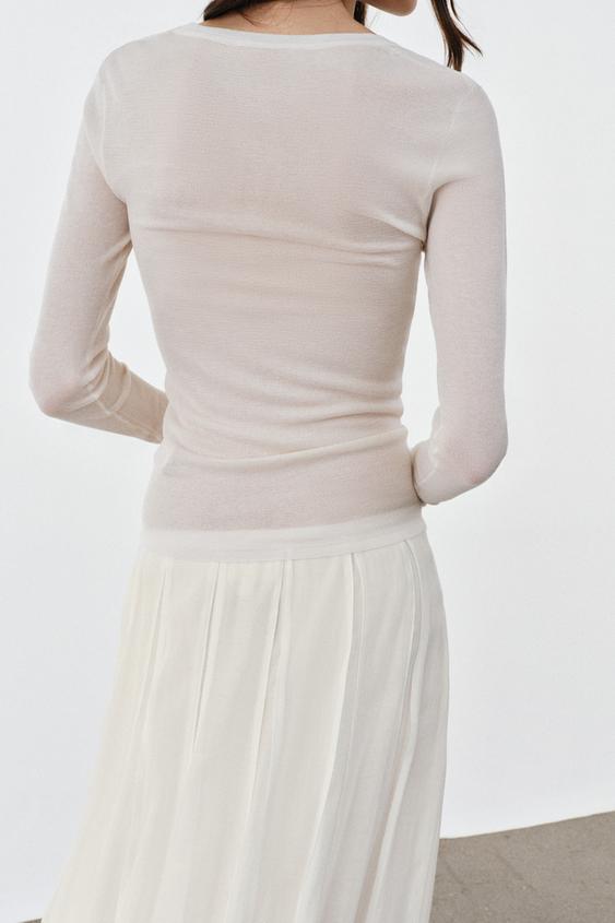 Top en maille ultrafine