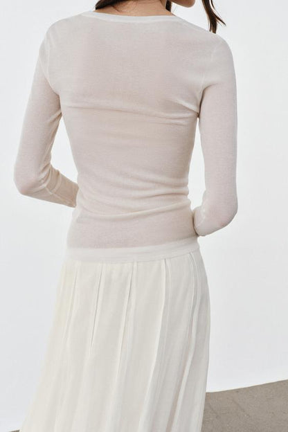 Top en maille ultrafine
