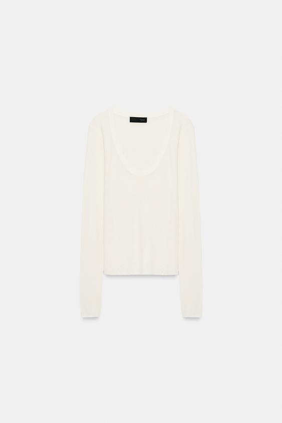 Top en maille ultrafine