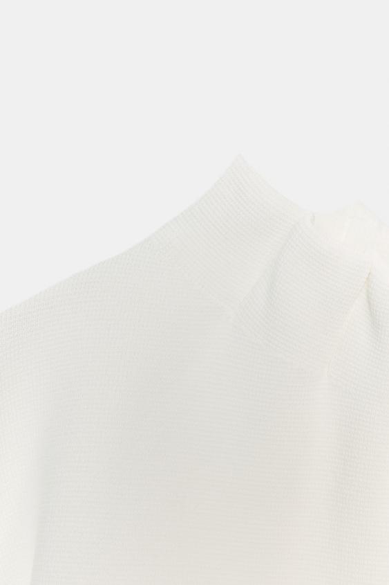 Top en maille à fronces