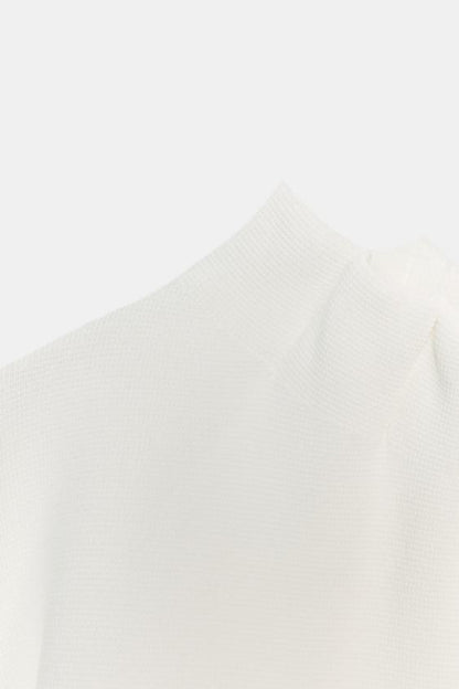 Top en maille à fronces