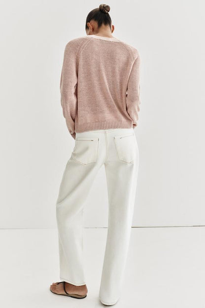 Pull en maille à boutons