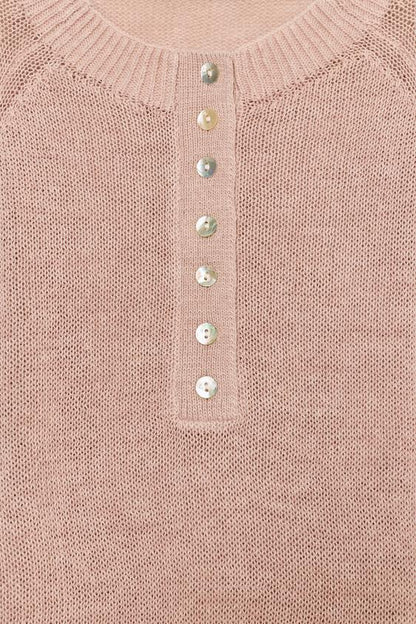Pull en maille à boutons