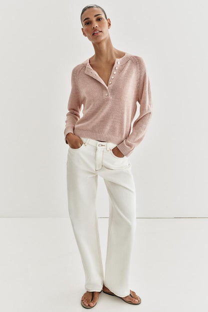 Pull en maille à boutons