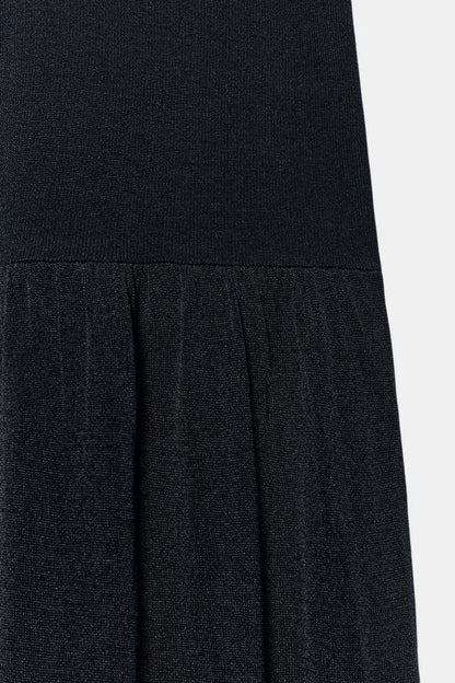 Robe longue en maille contrastée
