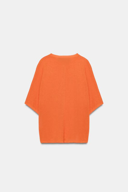 Veste en maille à manches courtes