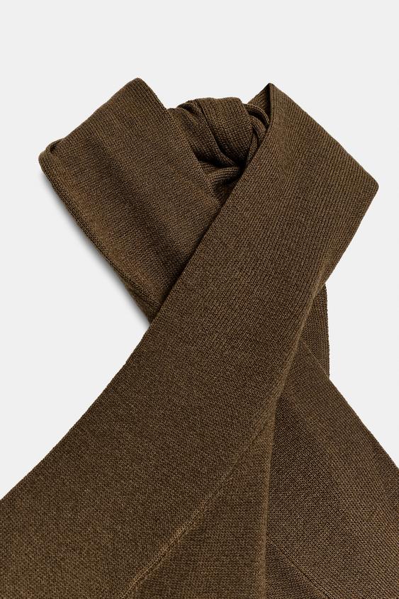 Robe midi dos-nu en maille