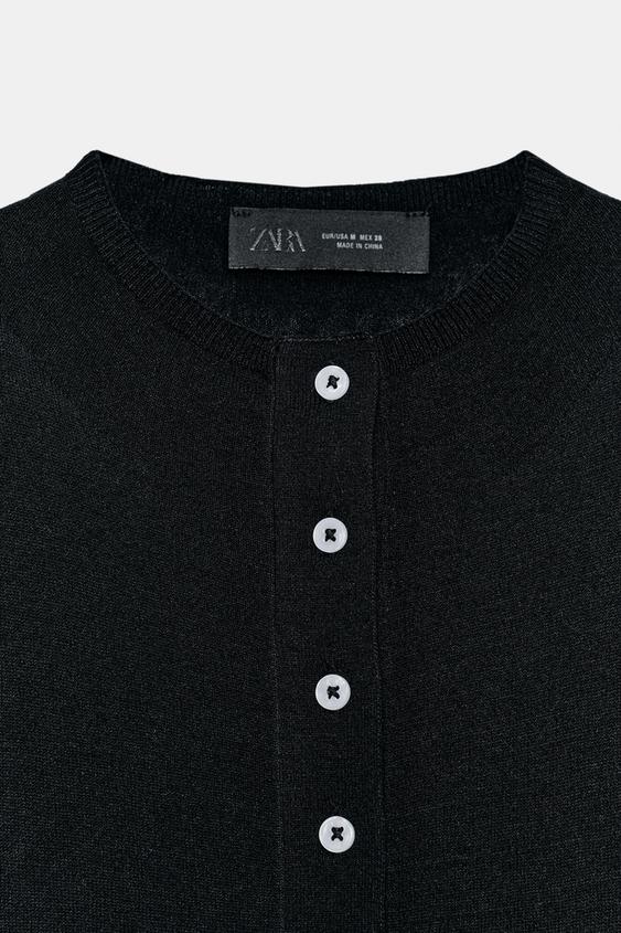 Veste en maille à manches courtes
