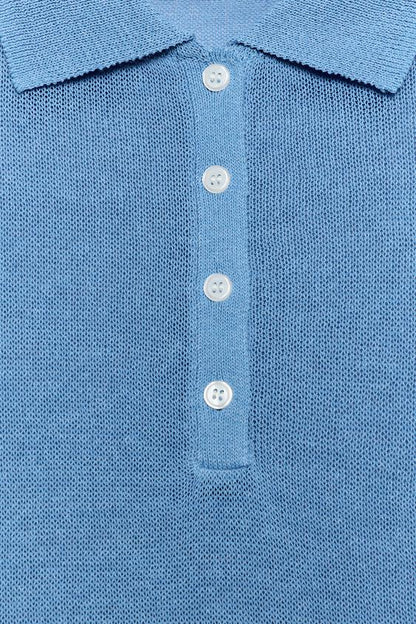 Polo en maille sans manches