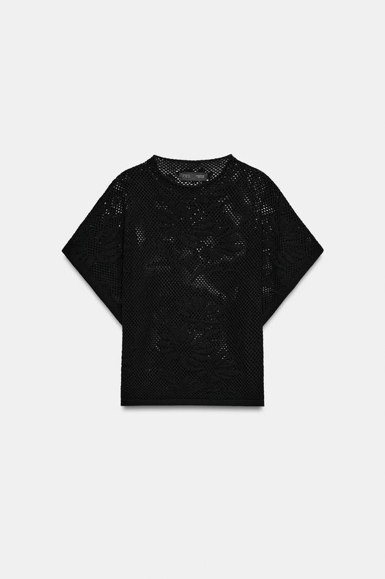 Top en maille pointelle