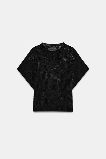 Top en maille pointelle