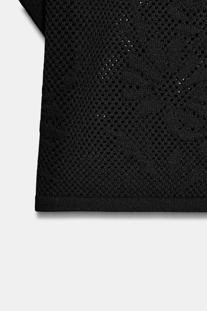 Top en maille pointelle