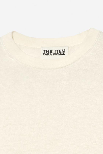 Top en maille rayée asymétrique The Item Zara Woman