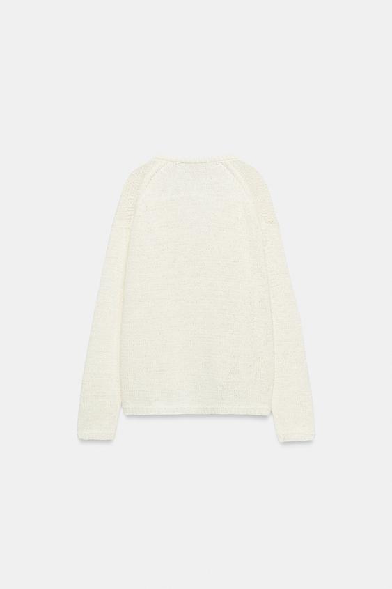 Pull en maille à décolleté en V