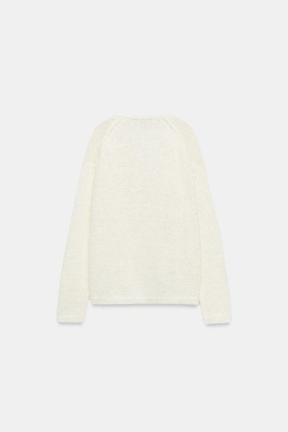 Pull en maille à décolleté en V