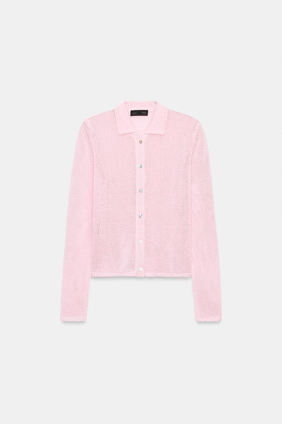 Veste en maille 100 % coton
